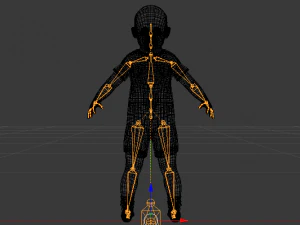 Baby Girl in a Jumper 01 3D Model