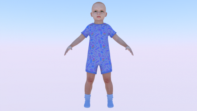 Baby Girl in a Jumper 02 Modelo 3D .c4d .max .obj .3ds .fbx .stl .blend 
