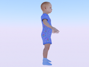 Baby Girl in a Jumper 02 Modelo 3D