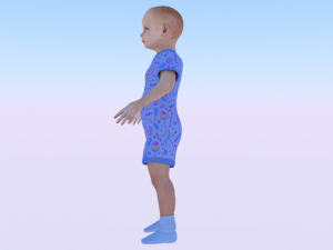 Baby Girl in a Jumper 02 Modelo 3D