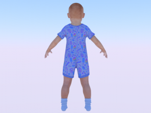 Baby Girl in a Jumper 02 Modelo 3D