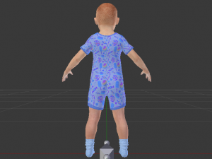 Baby Girl in a Jumper 02 Modelo 3D