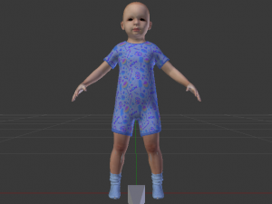 Baby Girl in a Jumper 02 Modelo 3D
