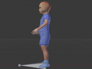 Baby Girl in a Jumper 02 Modelo 3D