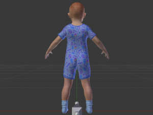 Baby Girl in a Jumper 02 Modelo 3D