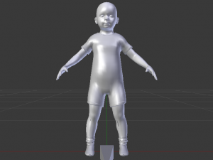Baby Girl in a Jumper 02 Modelo 3D