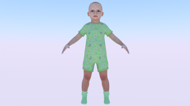 Baby Girl in a Jumper 03 Modelo 3D .c4d .max .obj .3ds .fbx .stl .blend 