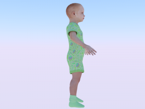 Baby Girl in a Jumper 03 Modelo 3D