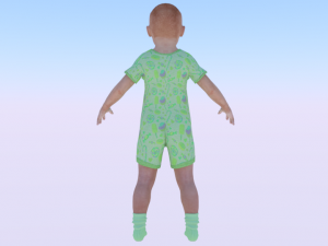 Baby Girl in a Jumper 03 Modelo 3D