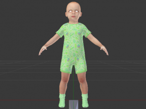 Baby Girl in a Jumper 03 Modelo 3D