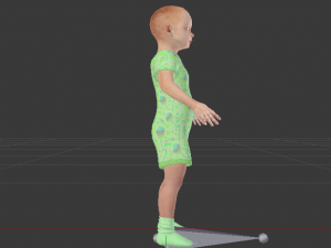 Baby Girl in a Jumper 03 Modelo 3D