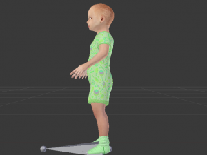 Baby Girl in a Jumper 03 Modelo 3D