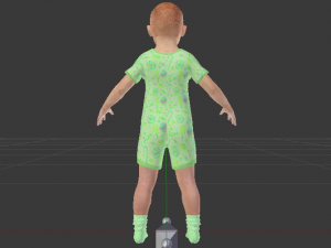Baby Girl in a Jumper 03 Modelo 3D