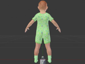 Baby Girl in a Jumper 03 3D Model
