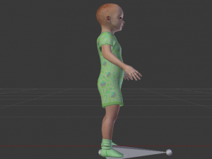 Baby Girl in a Jumper 03 Modelo 3D