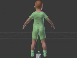 Baby Girl in a Jumper 03 Modelo 3D