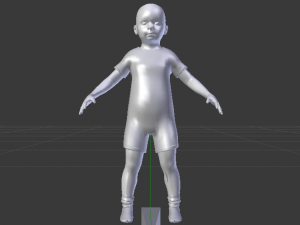 Baby Girl in a Jumper 03 Modelo 3D