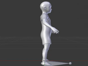 Baby Girl in a Jumper 03 3D Model