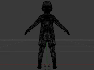 Baby Girl in a Jumper 03 3D Model