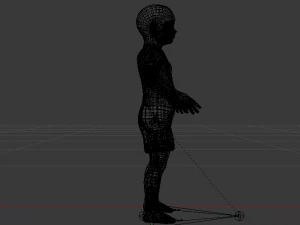 Baby Girl in a Jumper 03 3D Model