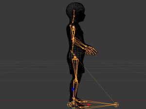 Baby Girl in a Jumper 03 3D Model