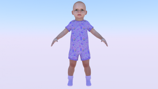 Baby Girl in a Jumper 04 Modelo 3D .c4d .max .obj .3ds .fbx .stl .blend 