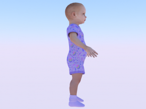Baby Girl in a Jumper 04 Modelo 3D