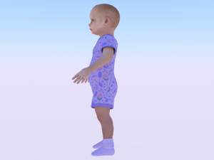 Baby Girl in a Jumper 04 Modelo 3D