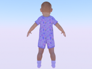 Baby Girl in a Jumper 04 Modelo 3D