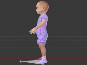 Baby Girl in a Jumper 04 Modelo 3D