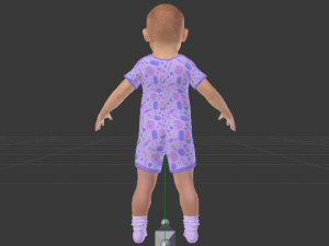 Baby Girl in a Jumper 04 Modelo 3D