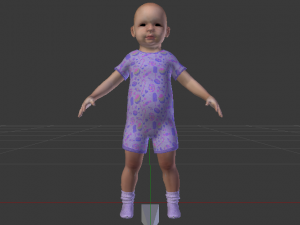 Baby Girl in a Jumper 04 Modelo 3D