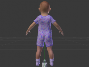 Baby Girl in a Jumper 04 Modelo 3D