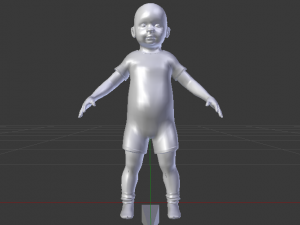 Baby Girl in a Jumper 04 Modelo 3D