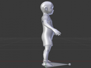 Baby Girl in a Jumper 04 Modelo 3D