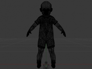 Baby Girl in a Jumper 04 Modelo 3D