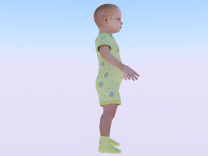 Baby Girl in a Jumper 05 3D Модель