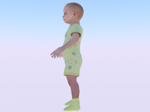Baby Girl in a Jumper 05 3D Модель