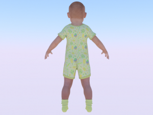 Baby Girl in a Jumper 05 3D Модель