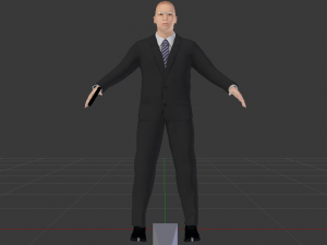 A Man in a Security Guard Costume 01 Modello 3D