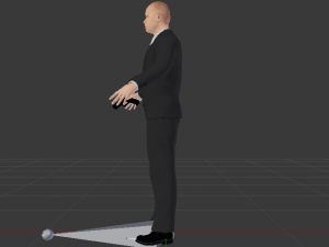 A Man in a Security Guard Costume 01 Modello 3D