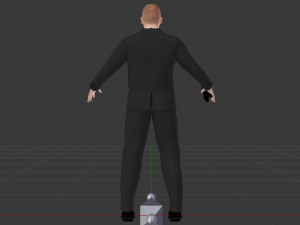 A Man in a Security Guard Costume 01 Modello 3D