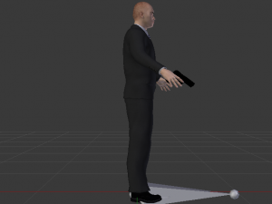 A Man in a Security Guard Costume 01 Modello 3D