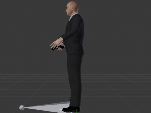 A Man in a Security Guard Costume 01 Modello 3D