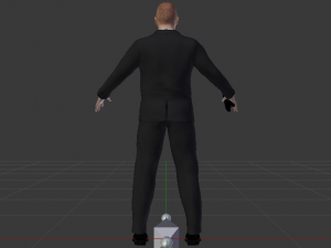 A Man in a Security Guard Costume 01 Modello 3D