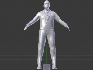 A Man in a Security Guard Costume 01 Modello 3D