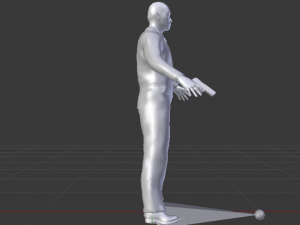 A Man in a Security Guard Costume 01 Modello 3D