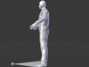 A Man in a Security Guard Costume 01 Modello 3D