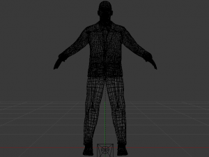 A Man in a Security Guard Costume 01 Modello 3D