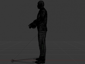 A Man in a Security Guard Costume 01 Modello 3D